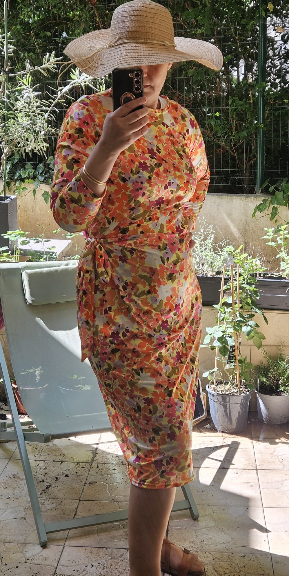 Maillot Tsniout TsIpora bleu fleur sur fond jaune