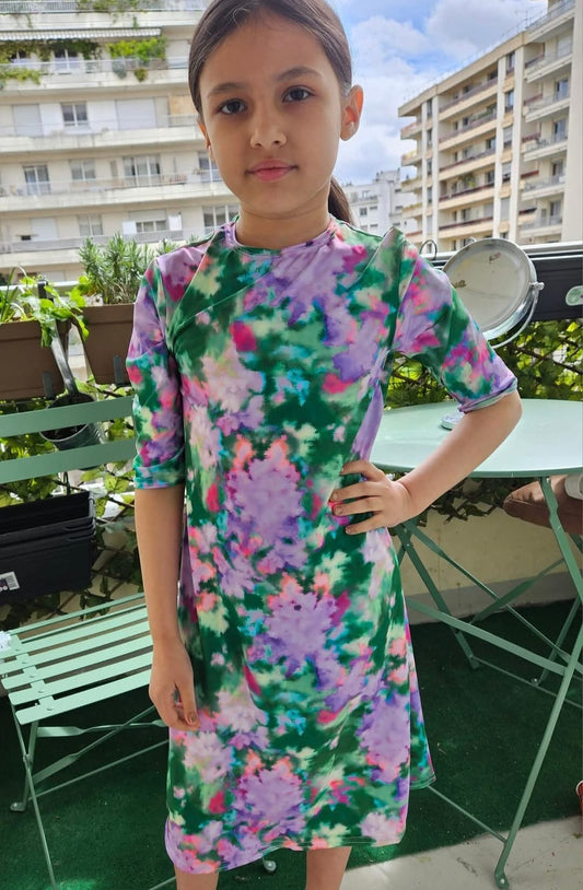 Maillot tsniout enfant Vert Parme